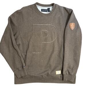 Play Cloths Sweatshirt Big Logo Crewneck Pullover Our Gang 1977 Brown Unisex XL